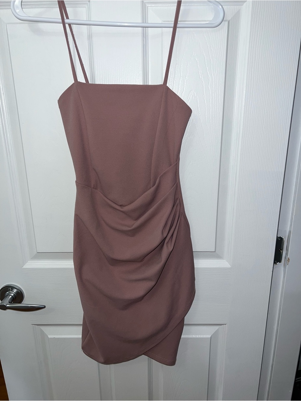 Eclipse Mauve Ruched Mini Slip Dress